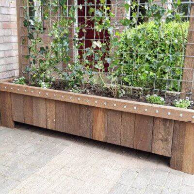 Sustainable hardwood planter