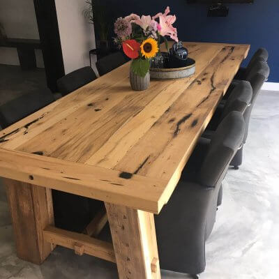 Reclaimed oak tabletops