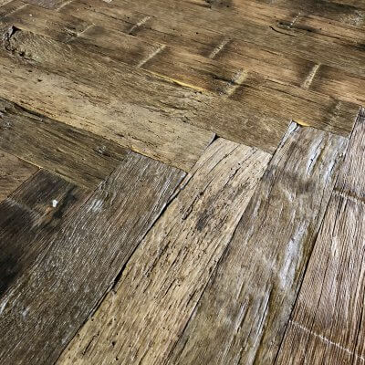 aged oak herringbone floor