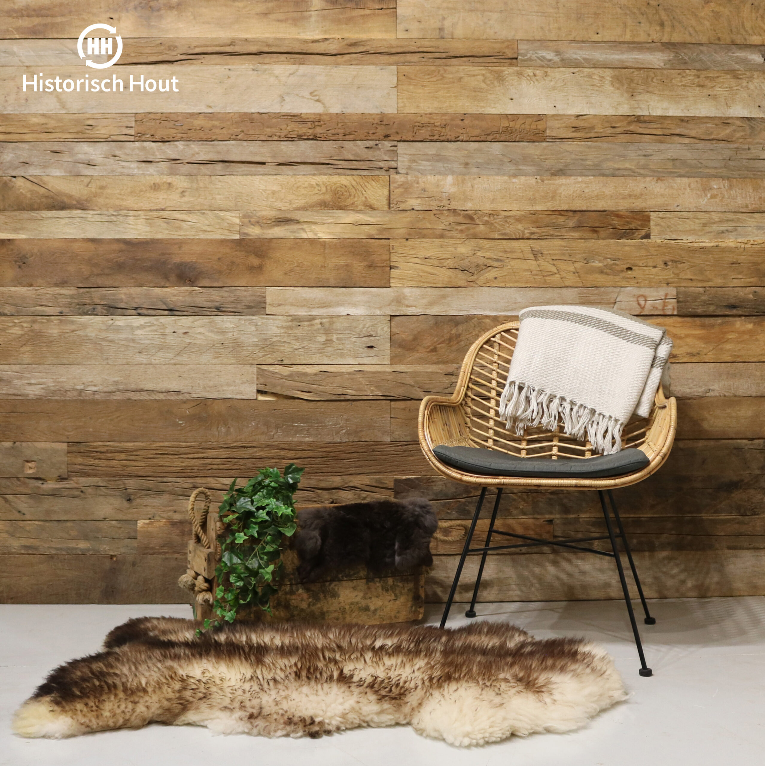 Luxewall wandbekleding "From the doos - Hout GRATIS LEVERING!
