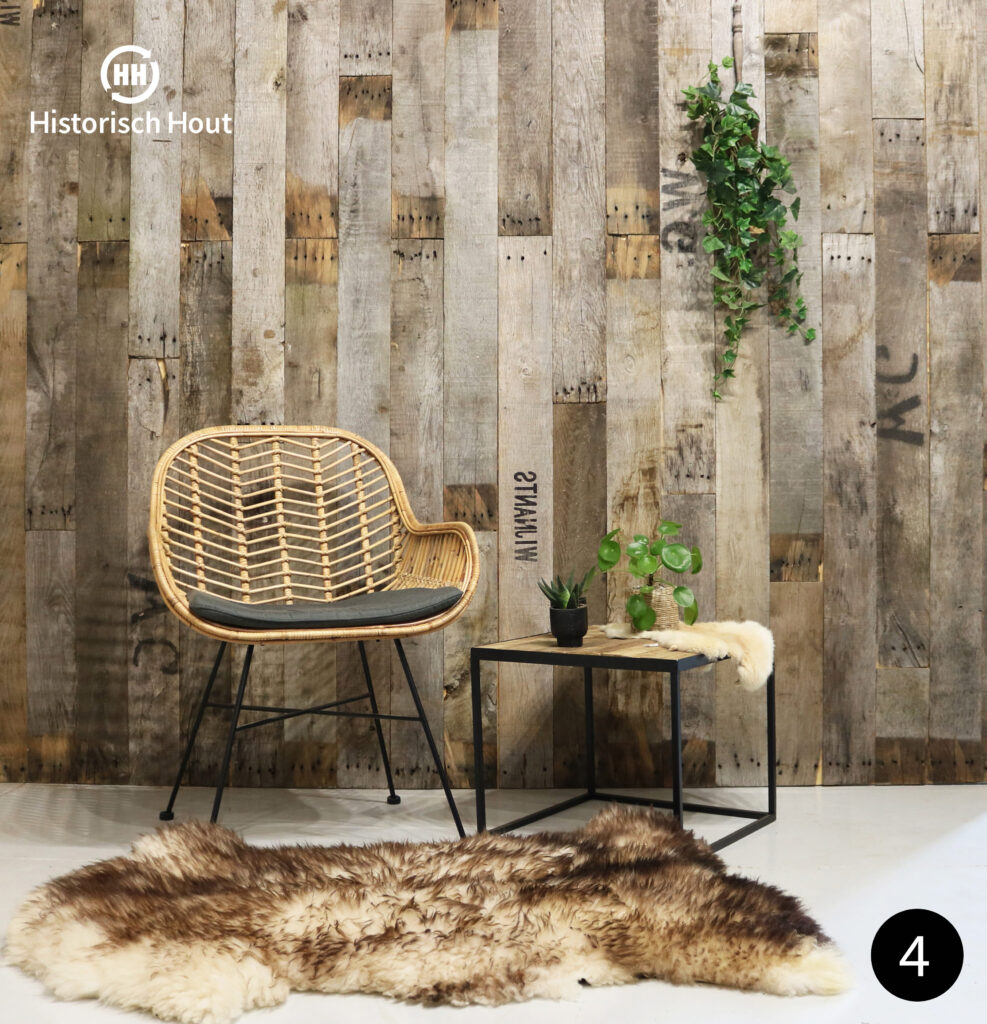 Houten wand Eiken | Grenen hout - Hout