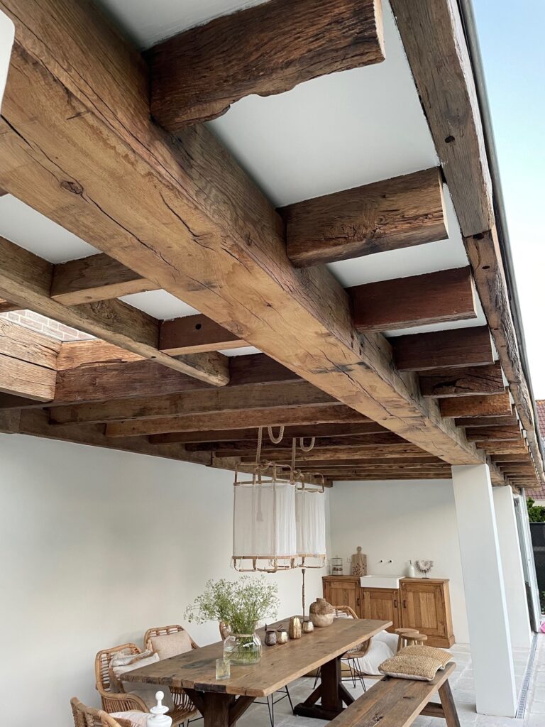 Antique oak beams