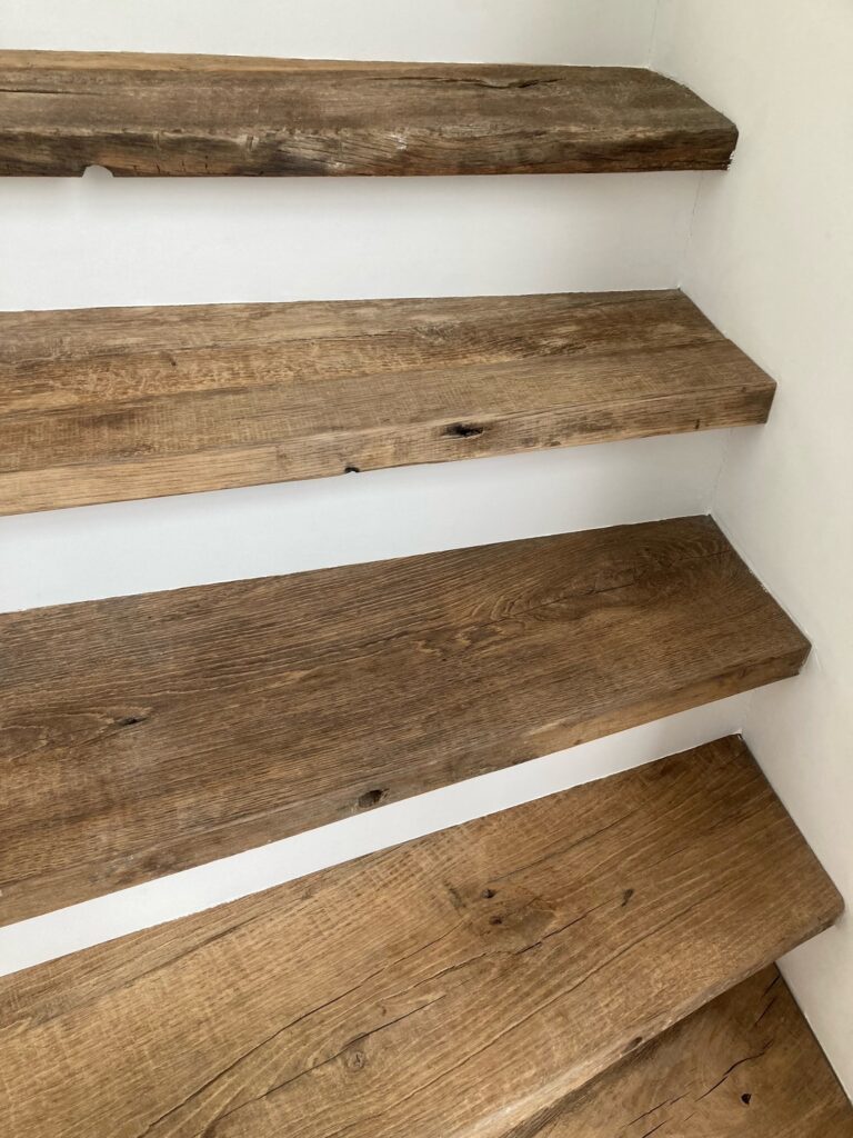old wooden stair step