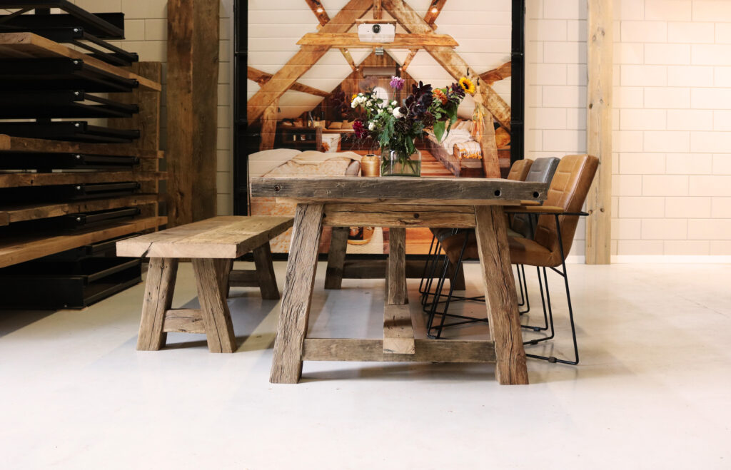 Barn wood dining tables