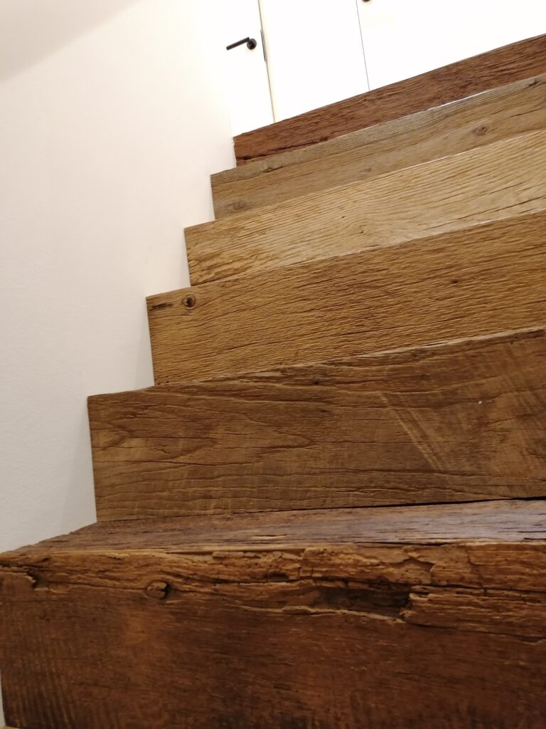 old barnwood stair