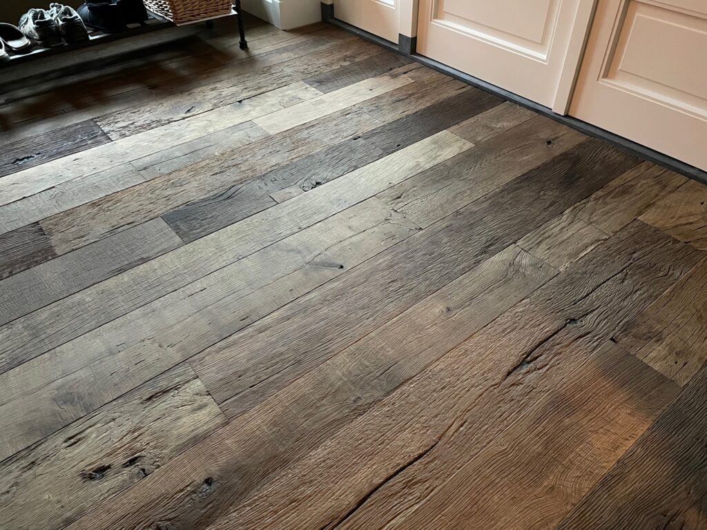 Barn wood flooring