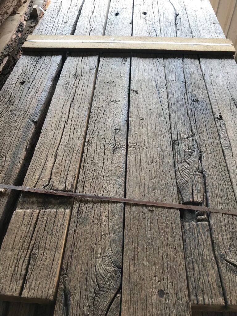 Reclaimed oak wagon board