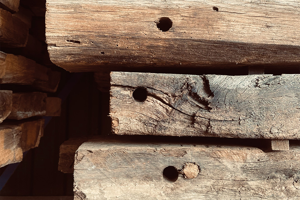 Old oak beams