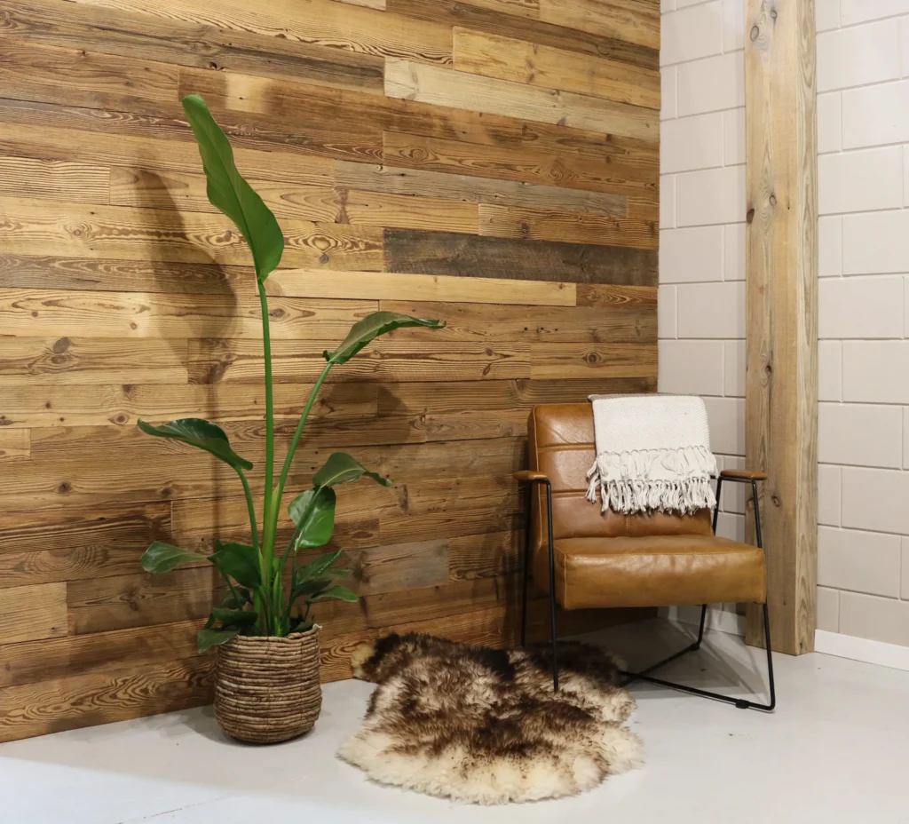 wall covering alpine wood