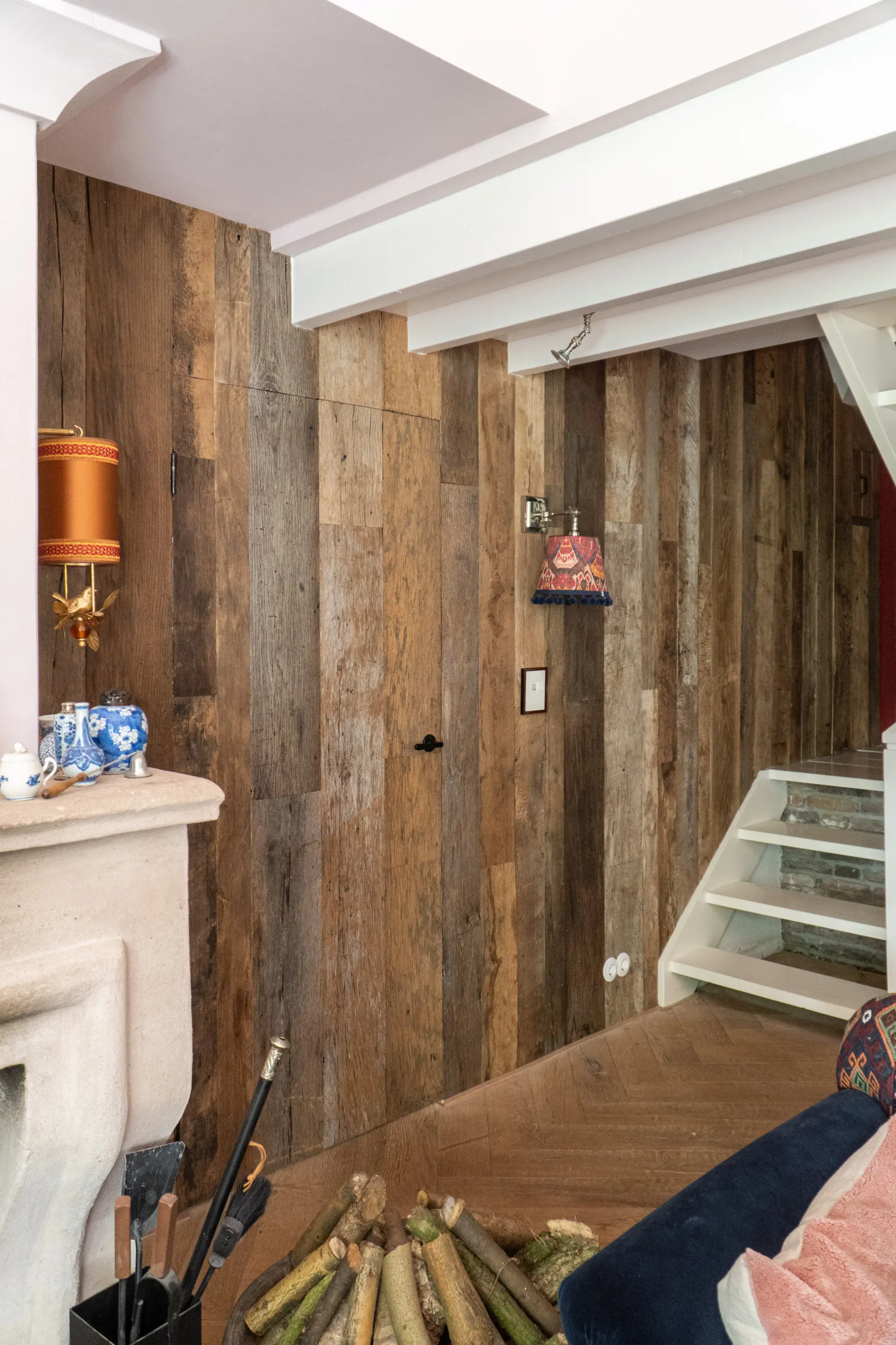 Barnwood wand van robuust hout