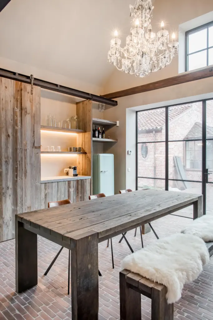 Barnwood keuken van grenen hout