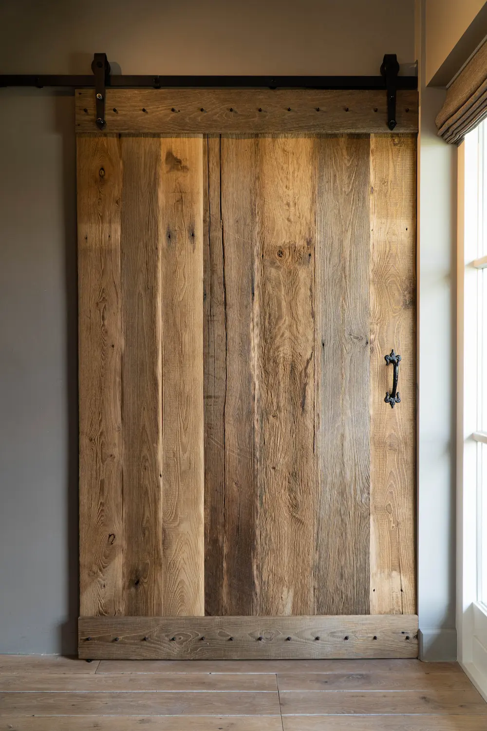 oud eiken barnwood schuifdeur