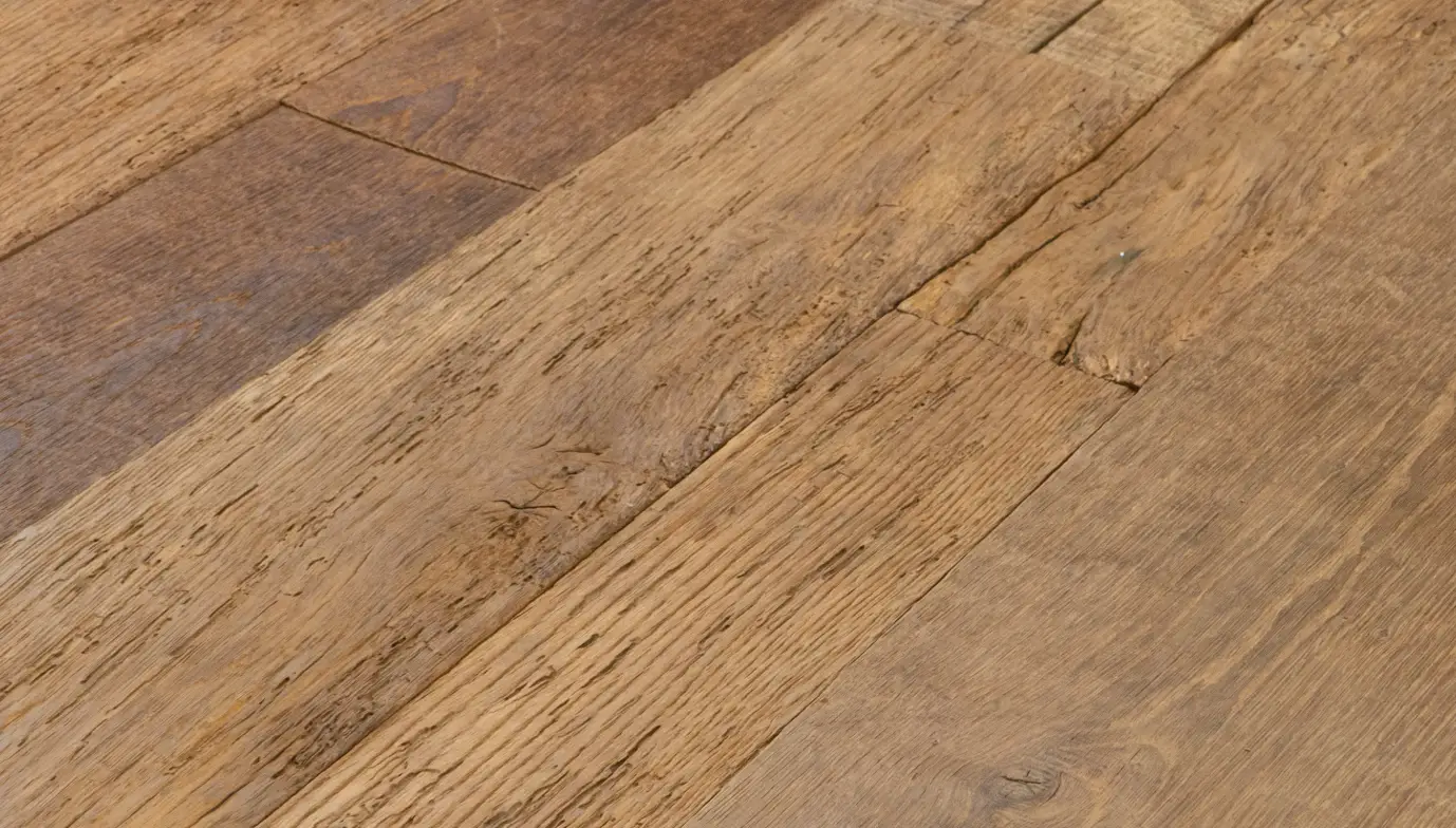 Oud eiken houten vloer