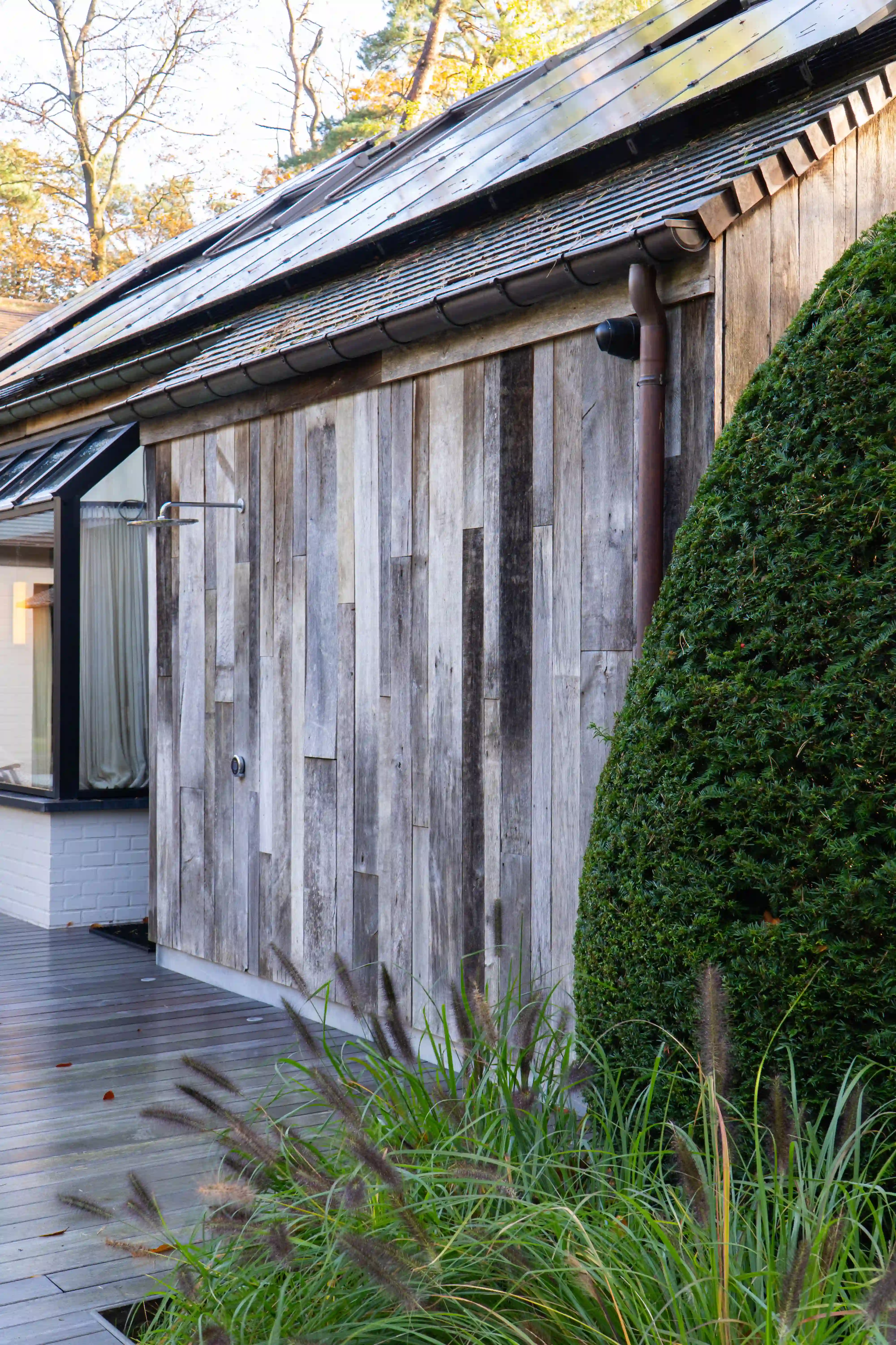 oud eiken gevelbekleding hout