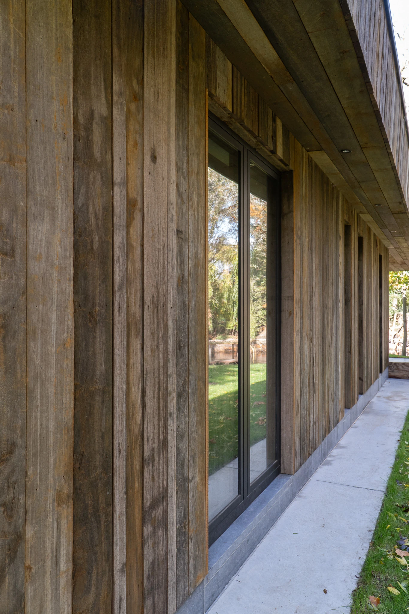 Barnwood gevel van hardhout