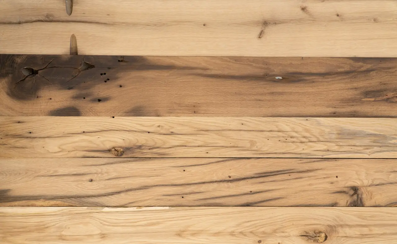 Geschaafd oud eiken hout