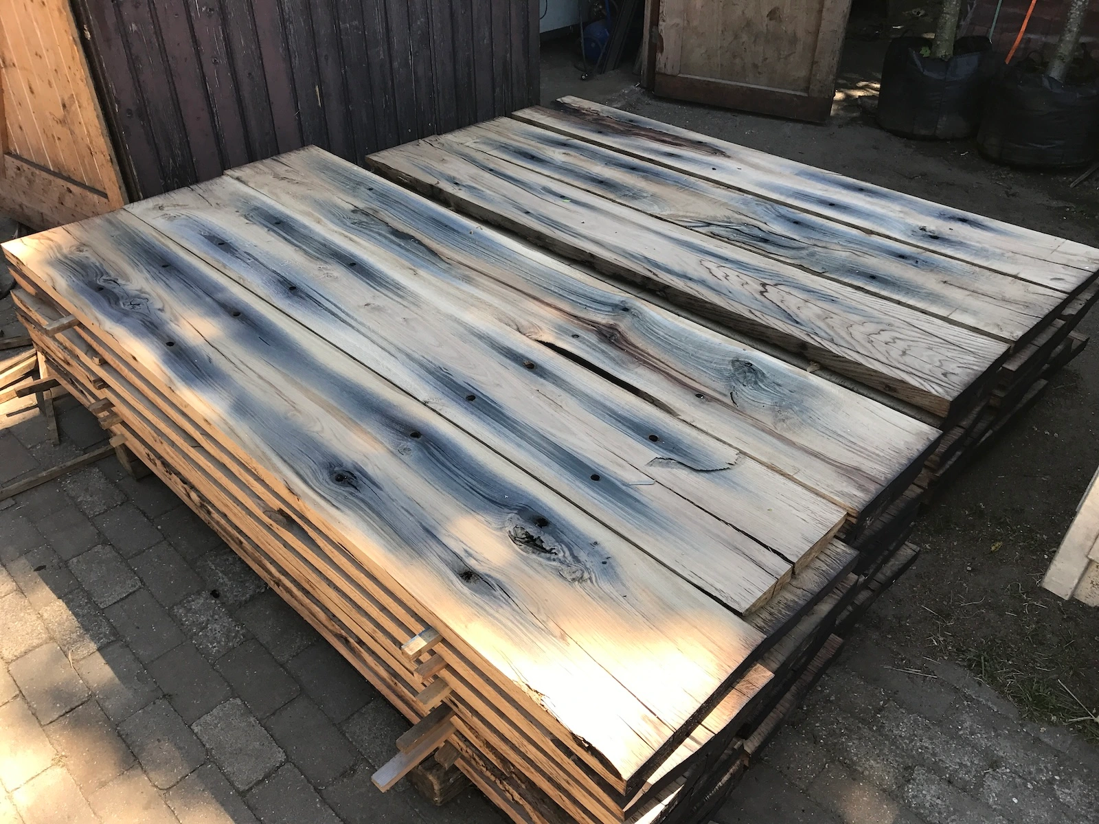 Spoorplanken oud eiken