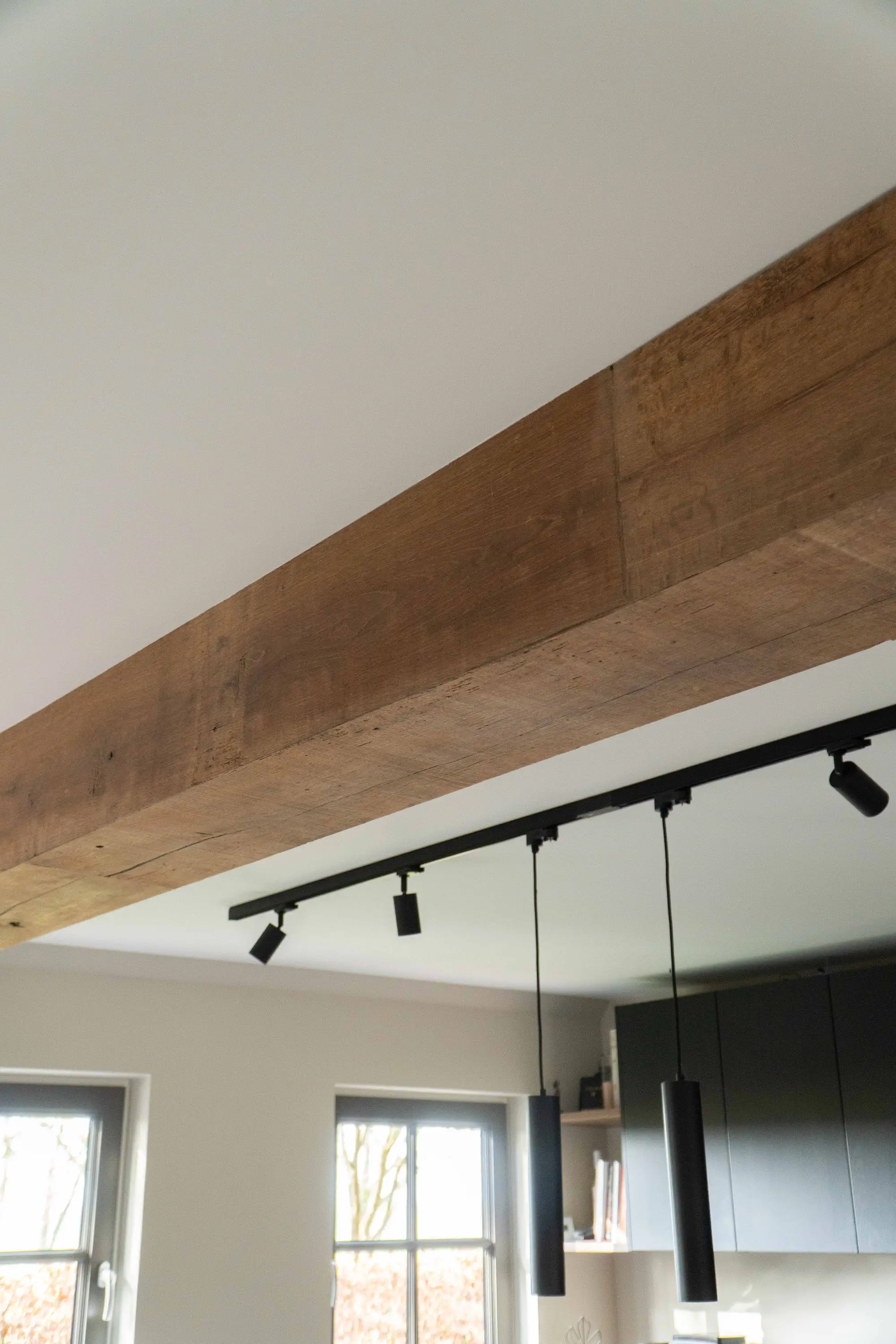 stalen balk bekleden met hout