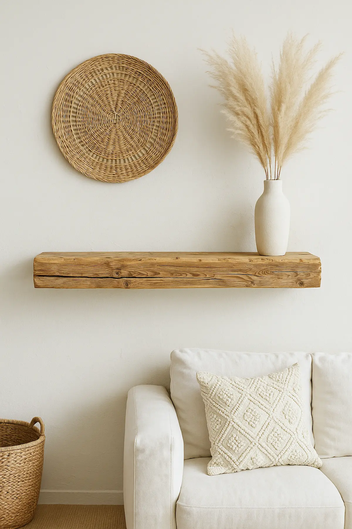 massief eiken wandplank oud hout op maat