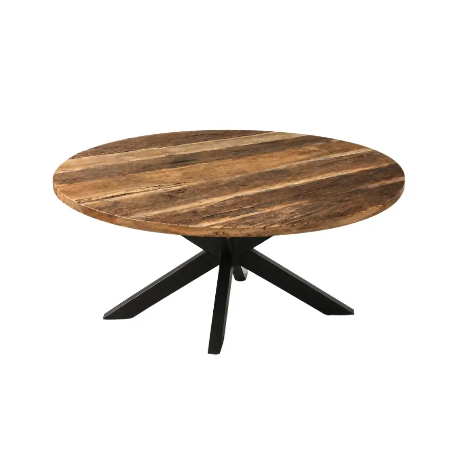 Ronde oud eiken tafel
